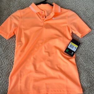 Boys orange Nike golf shirt- Size S